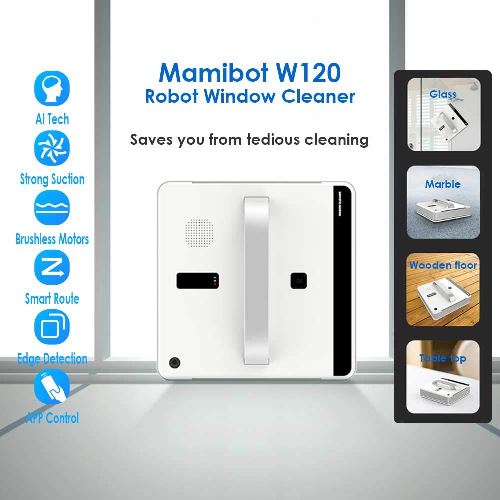 Mamibot Window Cleaner Robot W120 Automatic Window Vacuum Glass