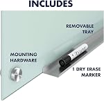 Quartet Non-Magnetic Glass Dry Erase White Board, 96" x 48" Whiteboard, Infinity Frameless Mounting, Frosted Surface (G9648F)