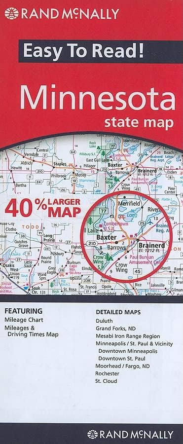Easy To Read: Minnesota State Map Map – Folded Map, July 18, 2016