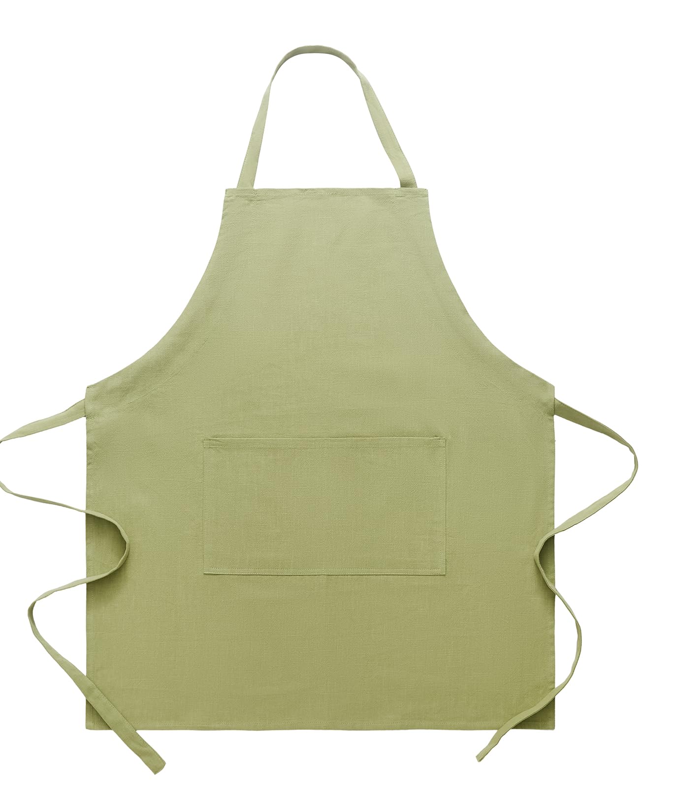 Tobyan Cotton Linen Apron for Women - Adjustable Casual Apron with Pocktes, Great for Florist, Coffee House and Kitchen