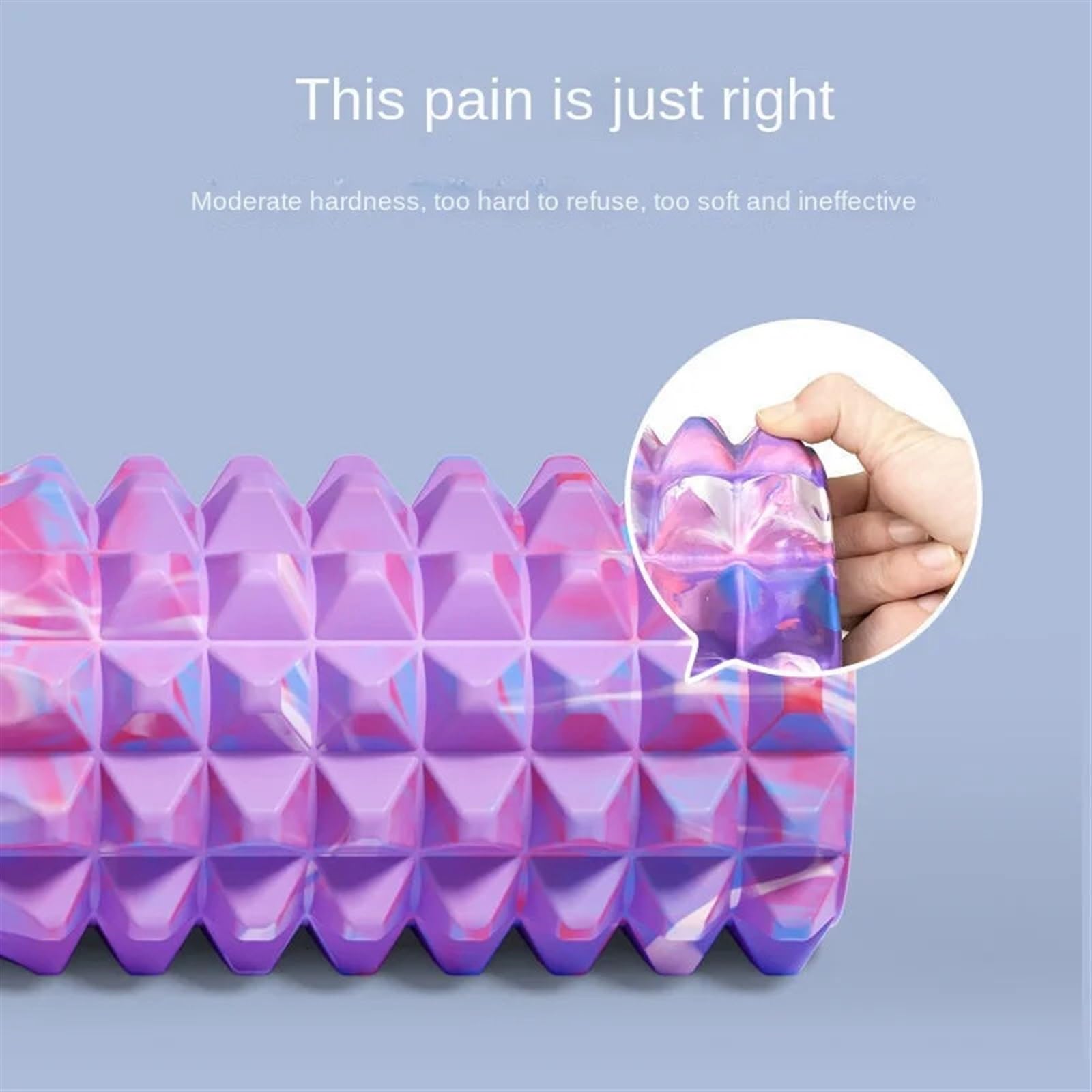 foam roller Rodillo de espuma con eje for relajación muscular, rodillo masaje, columna Yoga, equipo Fitness, 45x16cm para Espalda Piernas y Yoga