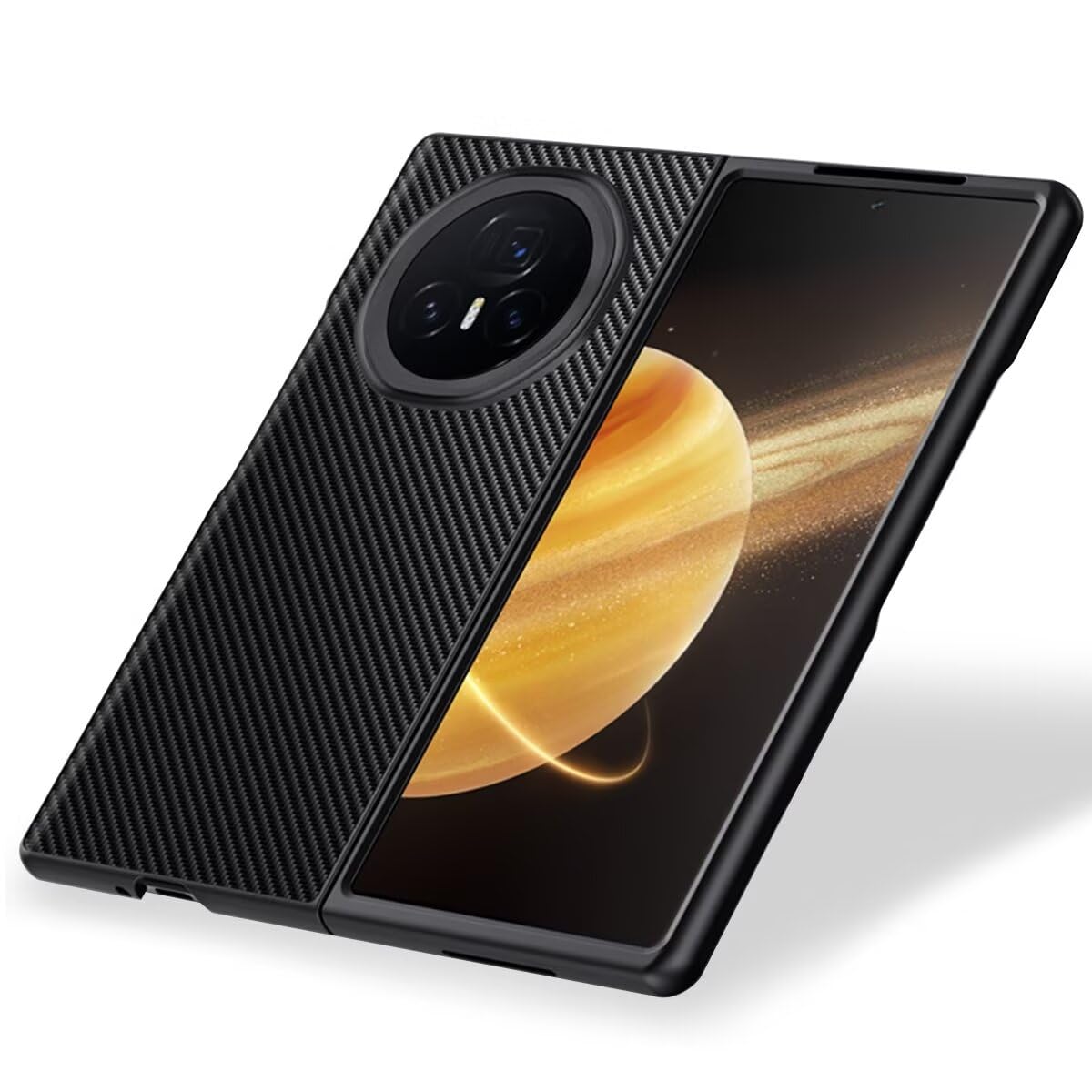 Longstong Phone Case Suitable for HONOR Magic V3 (7.92"), CODE Series Metal Leather Protective Cover - Kevlar