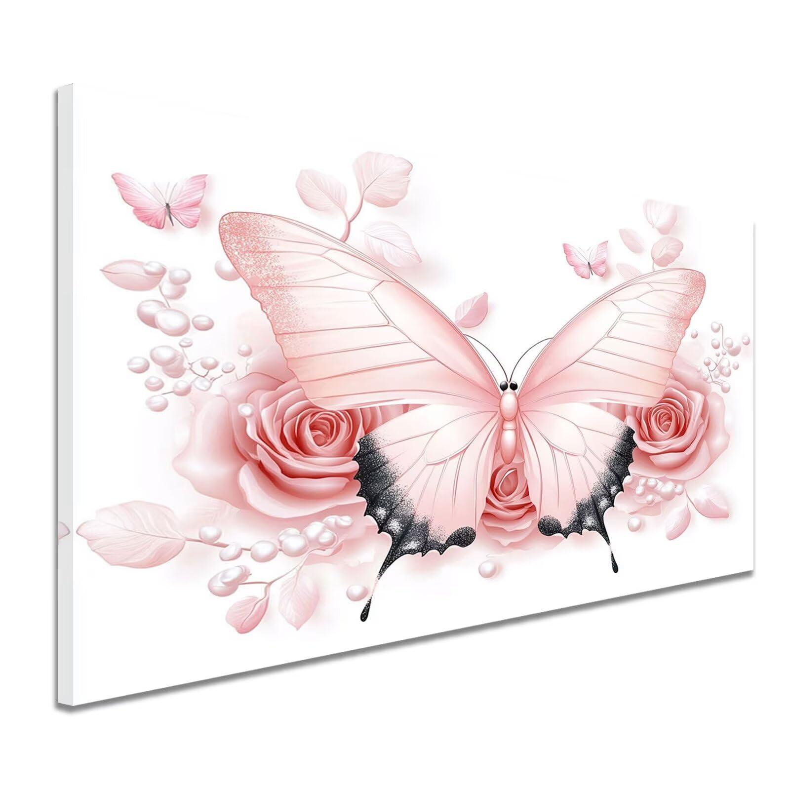 Malowanie numeru dla dorosłych motyl malarstwo numer róży, kreatywne hobby dorośli DIY zestaw artystyczny numer dziecięcy początkujący z pędzlami i akrylami do dekoracji sypialni, prezent dla kobiet