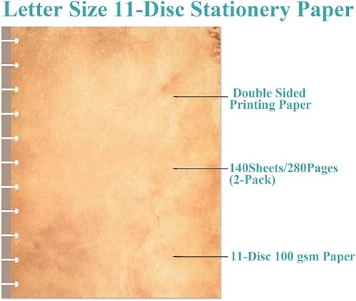 Miniatura 9 de Papel de escritura de papelería  70 hojas  140 páginas impresión de diseño antiguo vintage, papel de hojas sueltas de cartas, papel de papelería de