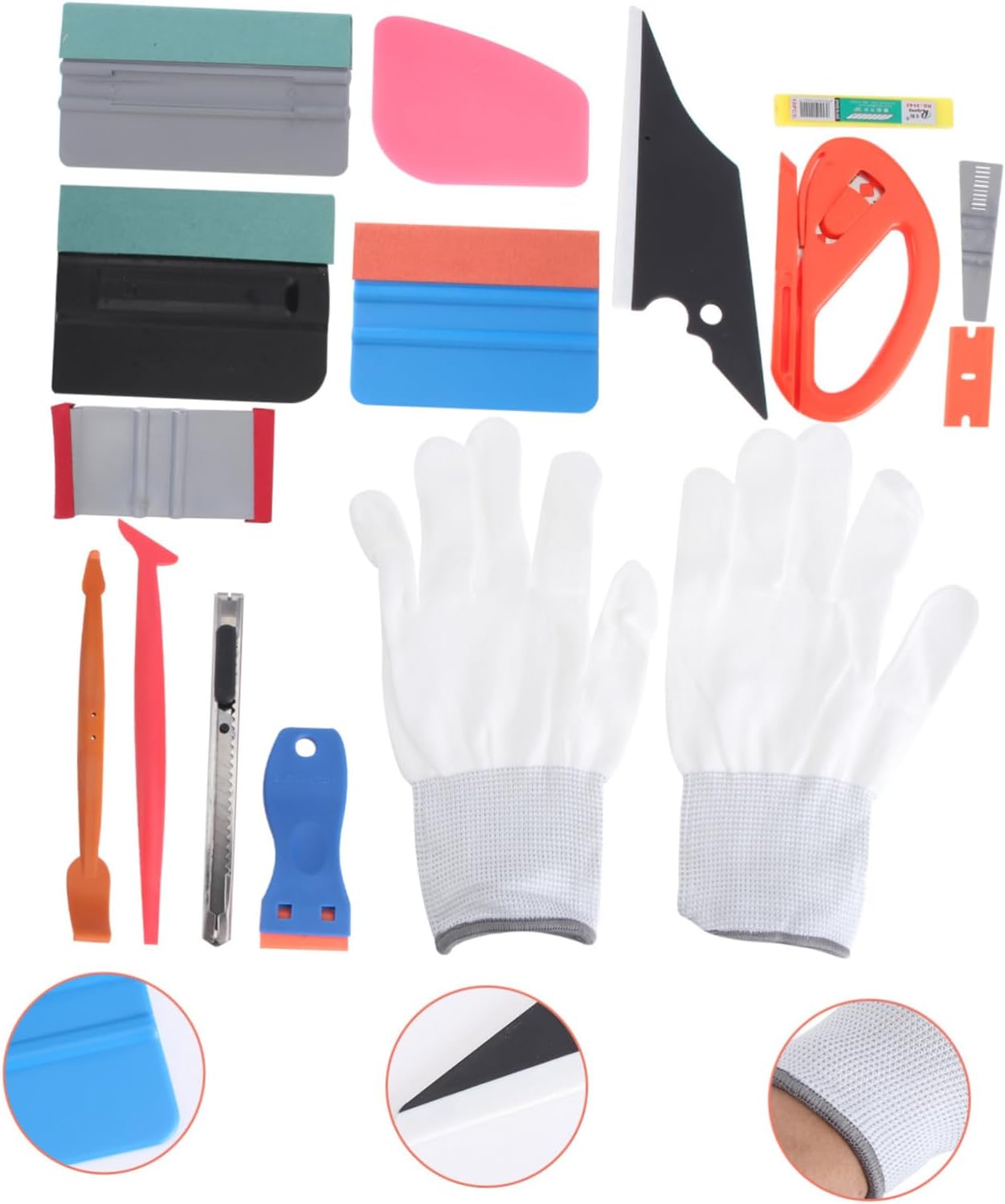 SOLUSTRE 15pcs Car Window Tinting Tool Kit Auto Scraper Squeegee Vinyl Film Application Includes Cutters Professional Accessories for Easy Installation