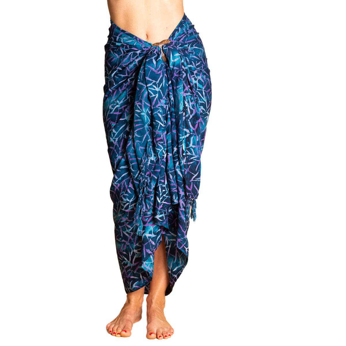 PANASIAM Sarong B015 Bluetone leaf, L