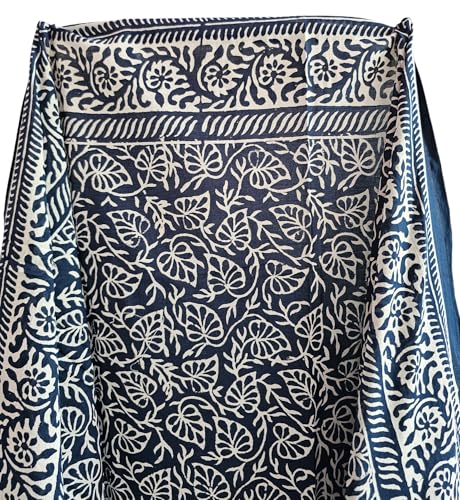 Hand Block Print Sarong, Women Bikini Cover Hand Dyed Scarves Indian Hand Block Print Scarves,Stole Cotton Scarves Size 44x72 Inch ss082
