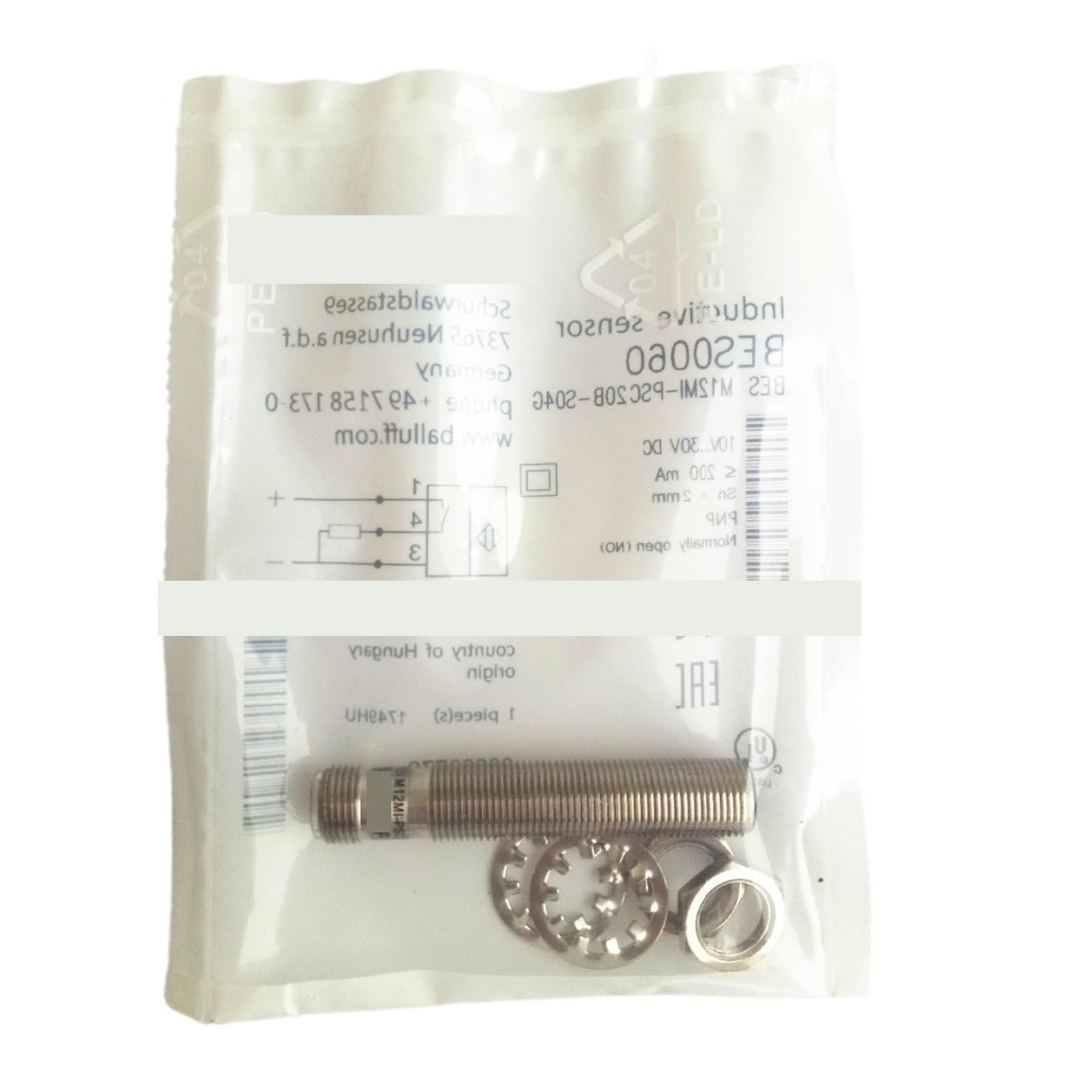 XDDQWSWA 1PC M12MI-PSC20B-S04G or M12MI-NSC20B-S04G Proximity Switch Sensor(M12MI-NSC20B-S04G)