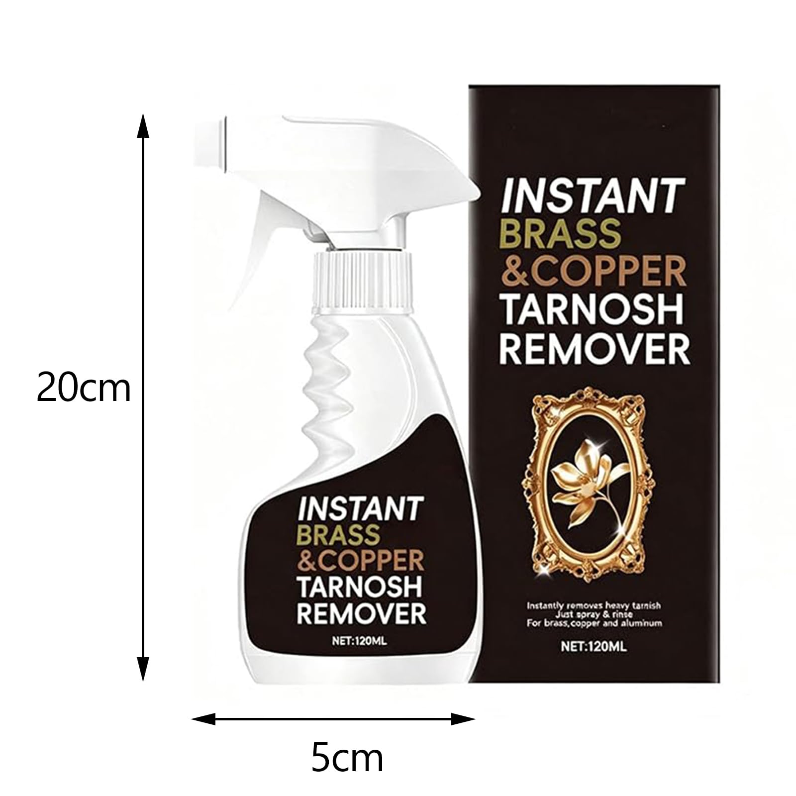 Sofort Messing-Anlaufentferner Spray, Messing Reiniger Und Politur (3pcs) | 120ml Metallpolitur Sanfte Formel Für Messing, Aluminium Und Metallbeschläge