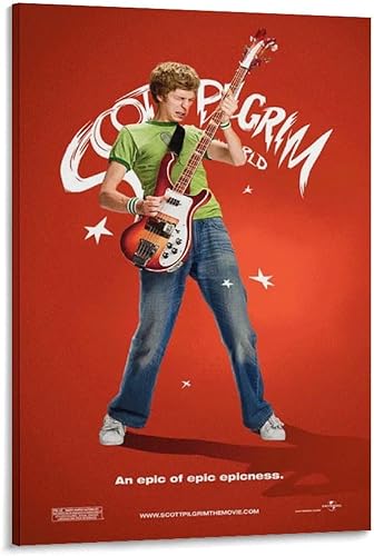 Miniatura 1 de Scott Pilgrim Vs. The World - Póster de película (3) pinturas artísticas de pared, lienzo, decoración de pared, decoración del hogar, decoración de