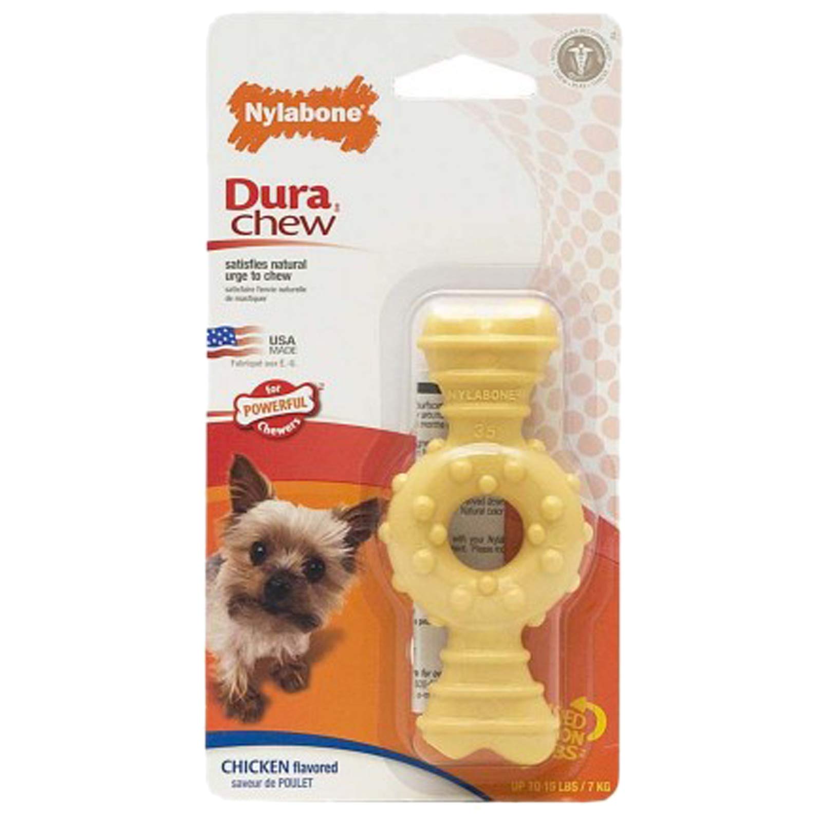 NylaboneDurachew Textured Ring Bone Chicken Blister Card Petite