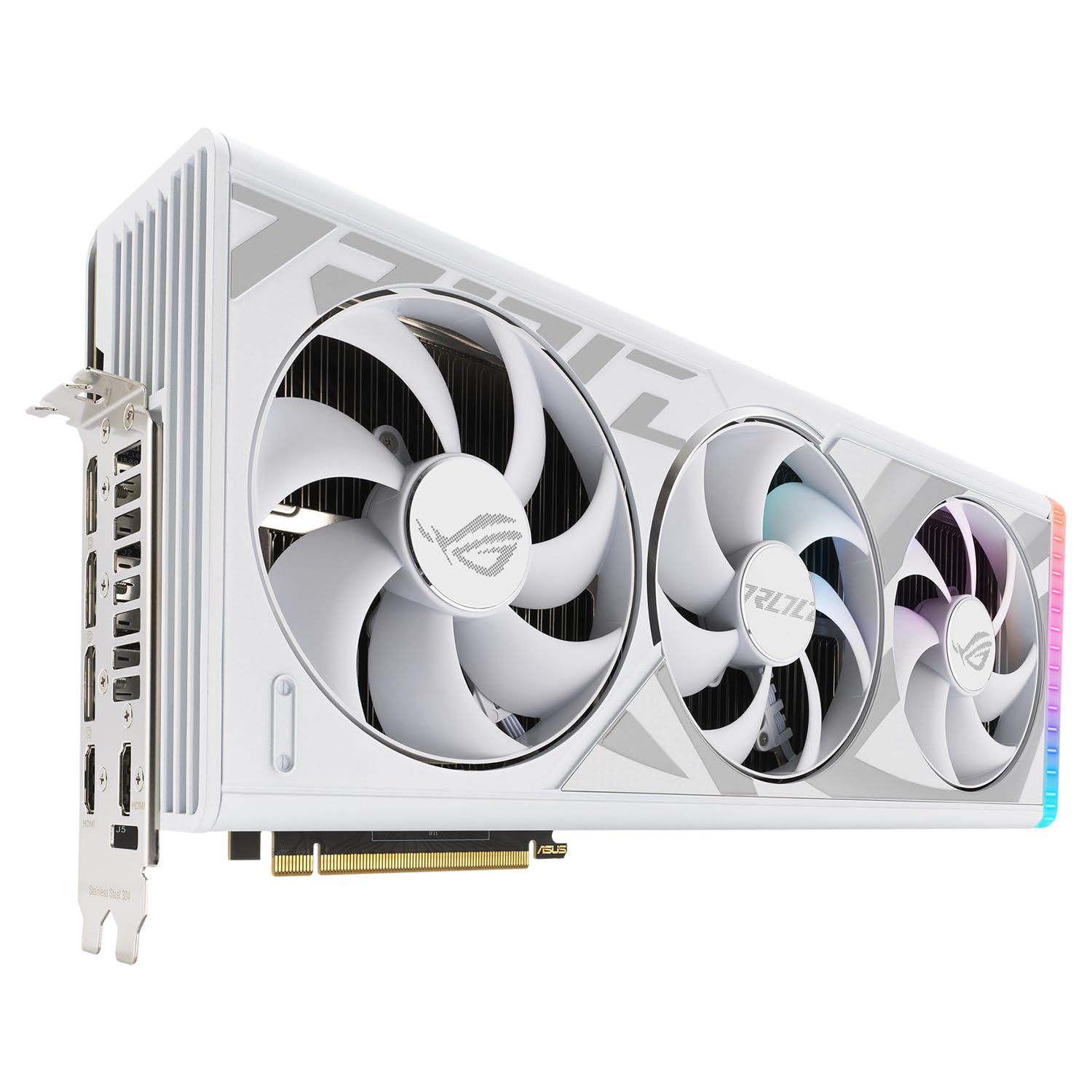 ASUS ROG Strix NVIDIA GeForce RTX 4080 SUPER OC Edition Scheda Grafica 16 GB GDDR6X, 256 Bit, PCIe 4.0, HDMI, DisplayPort, Bianco, ROG-STRIX-RTX4080S-O16G-WHITE