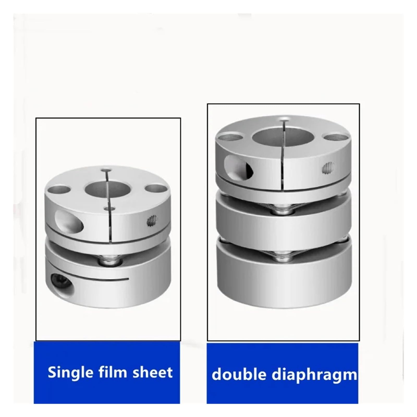 Acoplamientos flexibles, CLCA-D26Lx35 Motor paso a paso de doble diafragma elástico de aluminio que acopla tamaños múltiples de 26x35 mm(10mm to 11mm)