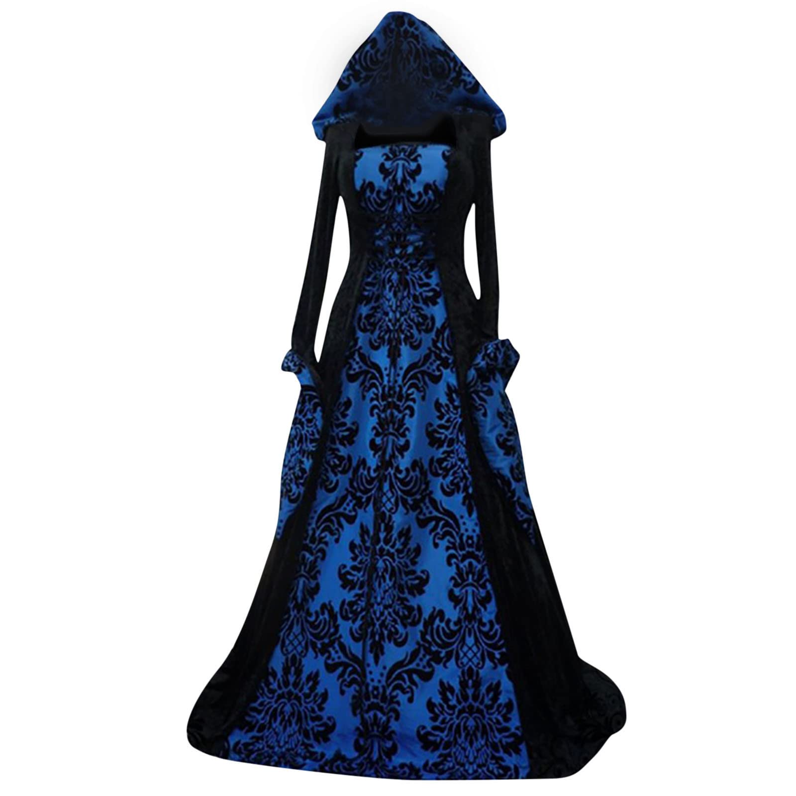 Halloween Costumes for Women Plus Size Renaissance Dress Floor Length Medieval Dresses Elegants Victorian Ball Gown