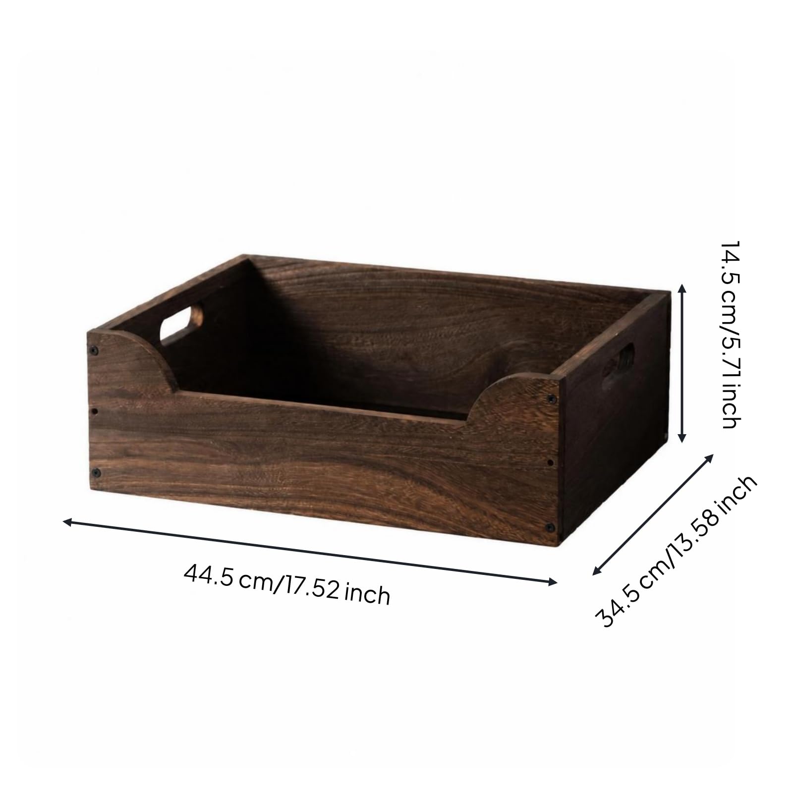 Bandeja Sanitaria para Gatos Arenero Aseo Caja Bandeja de Madera con Diseño Abierto para Aireación y Limpieza Ágil Corte Frontal Bajo de 9.5 Cm Fácil