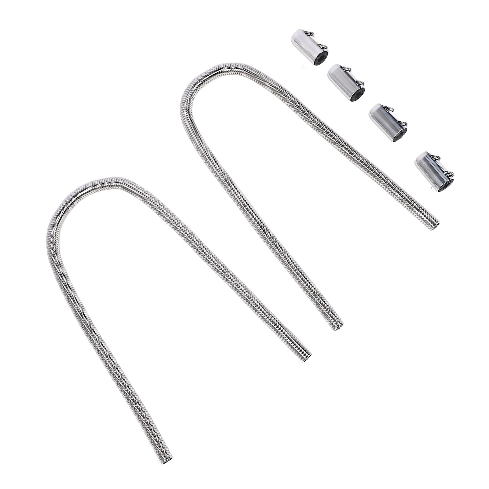 Qqmora Kit Tubo Flessibile del Radiatore del Liquido di Raffreddamento Raffreddamento Efficiente Design Flessibile per Veicoli Universali Acciaio Inossidabile 44 Pollici (Argento)