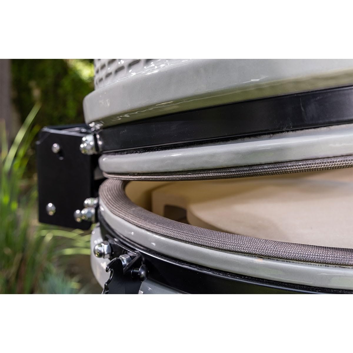 INTEC - Barbecue a Carbone Kamado in Ceramica Verde Ø 56cm 22 Pollici - Griglia da Esterno 122.1 x 69.6 x 117.4cm