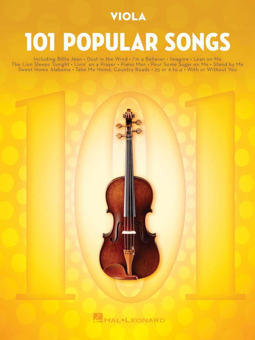 101 Popular Songs - Viola Sheet Music Songbook | Classic Pop Rock Hits for Beginners Intermediate Players | Includes Billie Jean Piano Man Sweet Home Alabama Hey Jude More