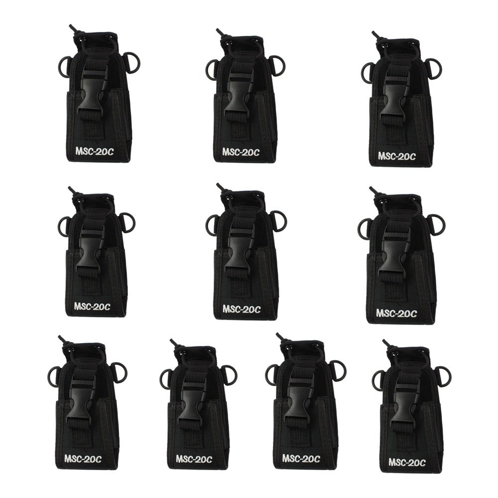 Dreamworth10-Pack 3in1 Multi-Function Universal Pouch Bag Holster Case for GPS Pmr446 Motorola Kenwood Midland Icom Yaesu Two Way Radio Transceiver Walkie Talkie Msc-20C