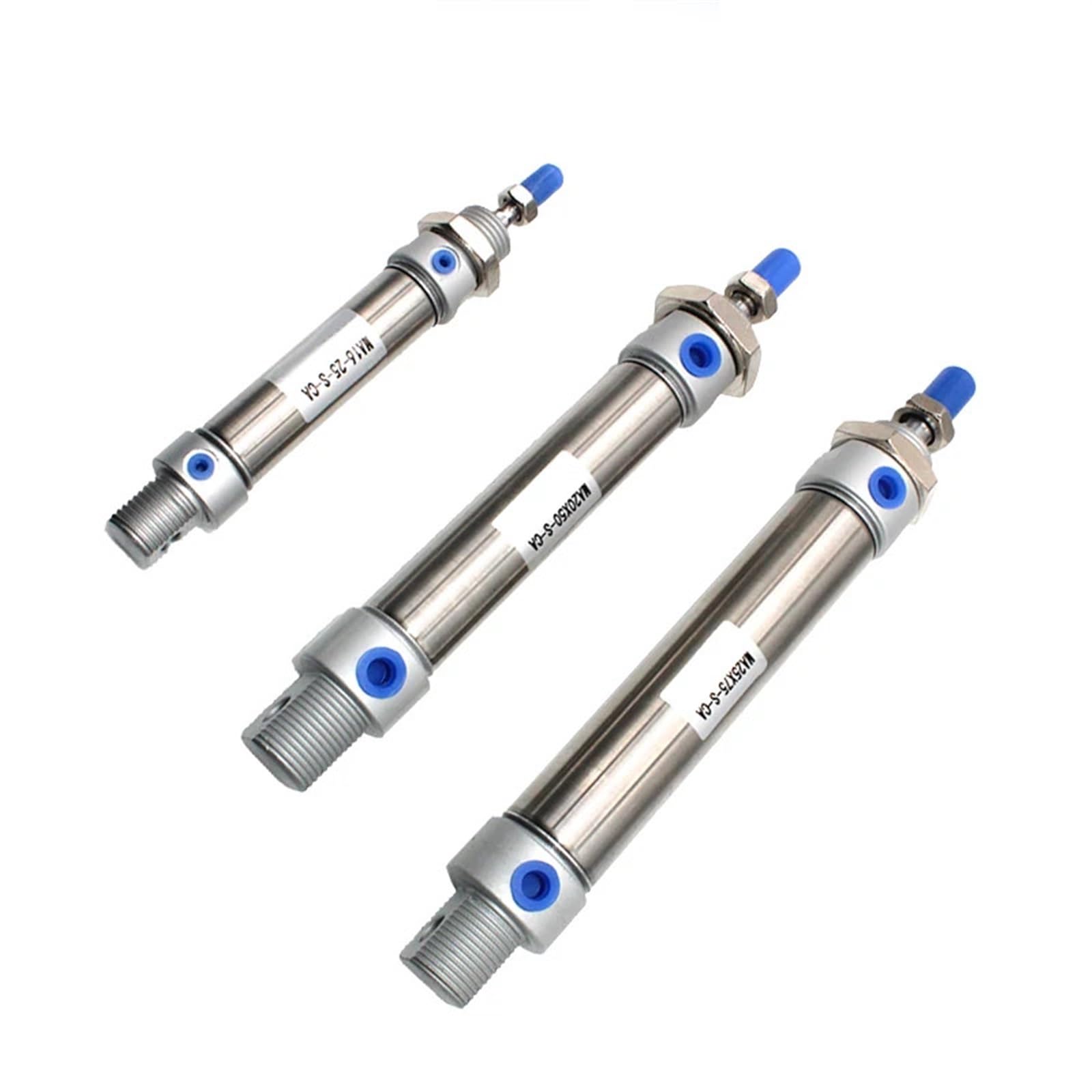 Anillo magnético de acero inoxidable MA25/32/40mm, carrera de 25-500Mm, Mini cilindro de aire neumático pequeño de doble acción, 1 Uds.(Stroke 100mm,MA25(Bore 25mm))