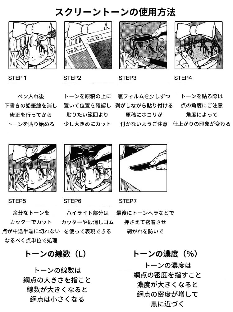 Amazon | スクリーントーン 漫画 コミック 5枚セット 網点
