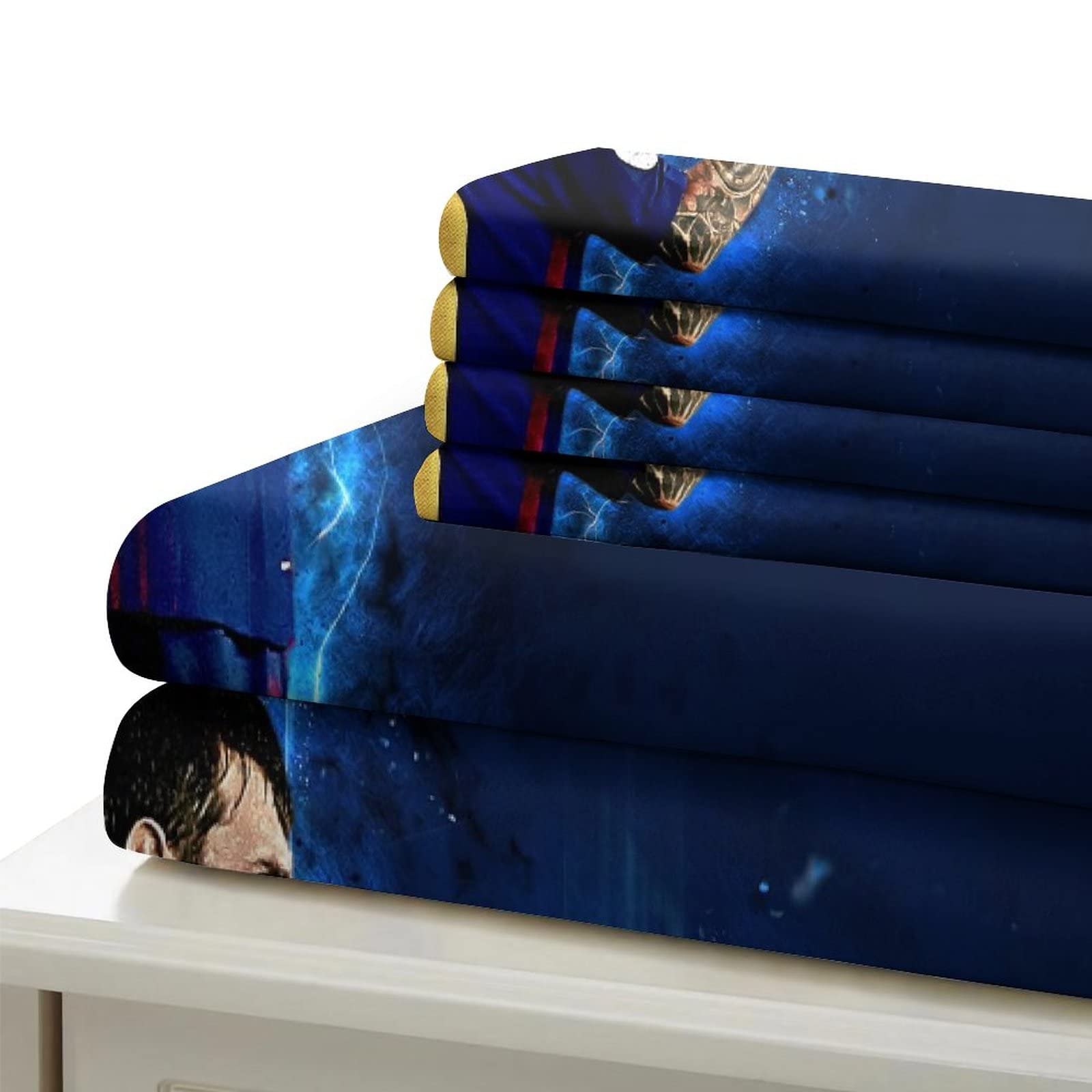 Housse De Couette 3D Messi Football - Microfibre Douce 3 Pièces, Taille King (220x240 Cm) - Idéal Pour Fans