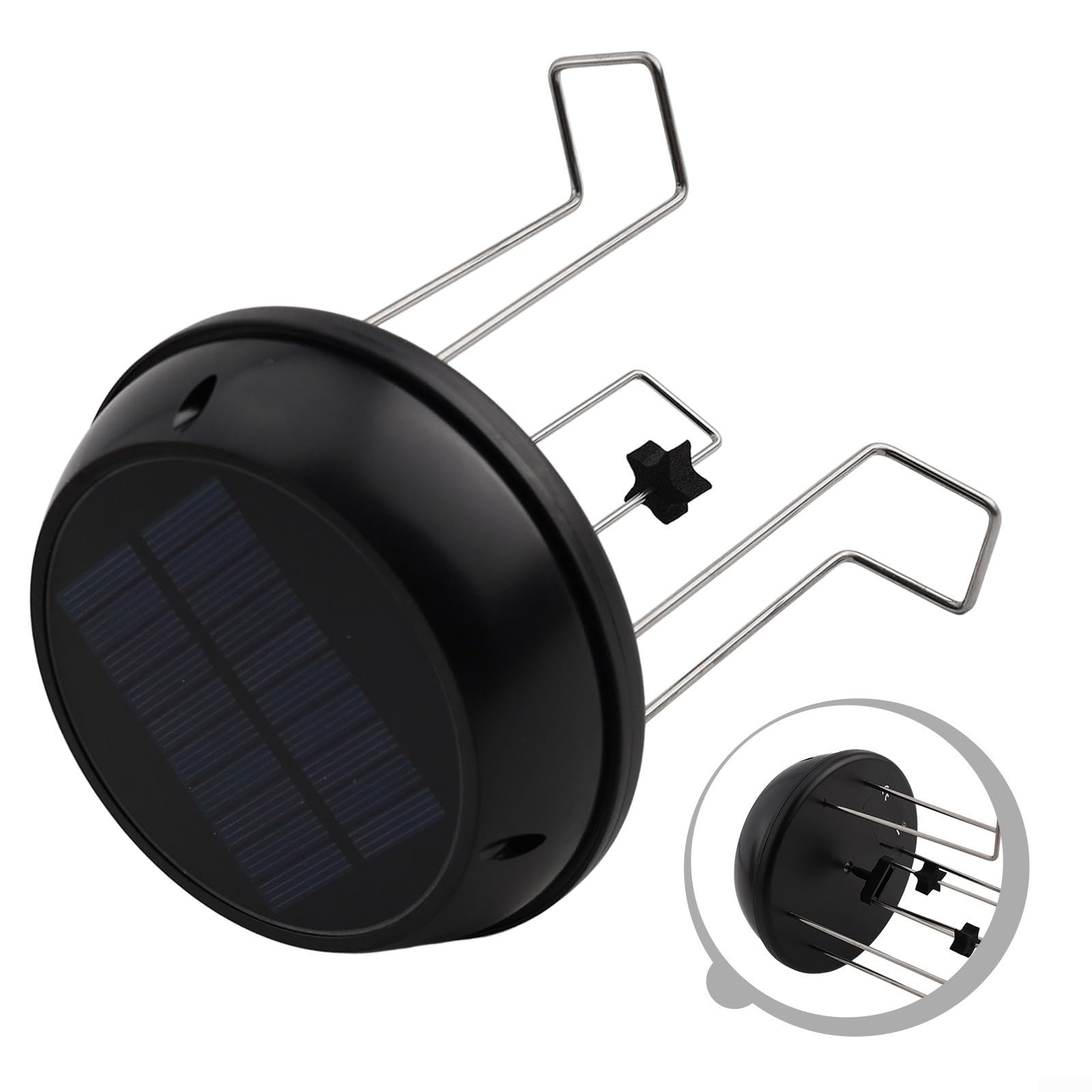 Solarny mikser wody do kąpieli dla ptaków, czarny, 6,4 x 11,5 cm