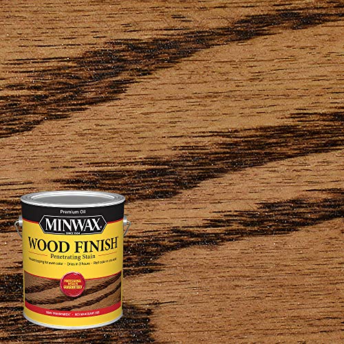 Image of Minwax 710770000 Wood Finish - Penetrates, Stains & Seals, 250 VOC, Gallon, Red Mahogany