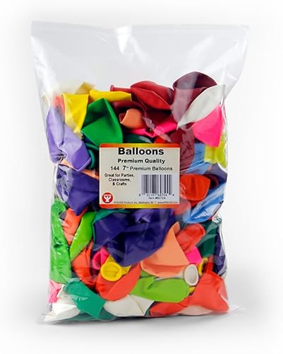 Hygloss Productos Globos de látex para fiestas - Decoraciones para cumpleaños, fiestas, eventos especiales, vacaciones y más - Colores surtidos, 7