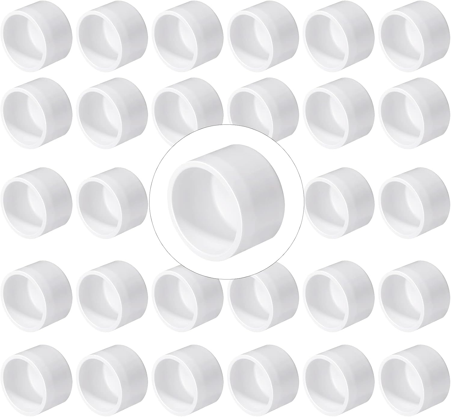30 Pack 1”PVC Pipe End Cap Fitting, SCH 40 Furniture Grade PVC Pipe End Cap Plug