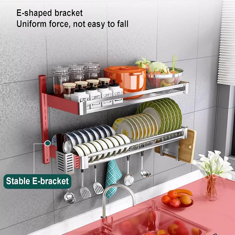 Wandhalter Für Küchenutensilien - Messer & Stäbchen Organizer Ohne Bohren 30/40cm Kohlenstoffstahl