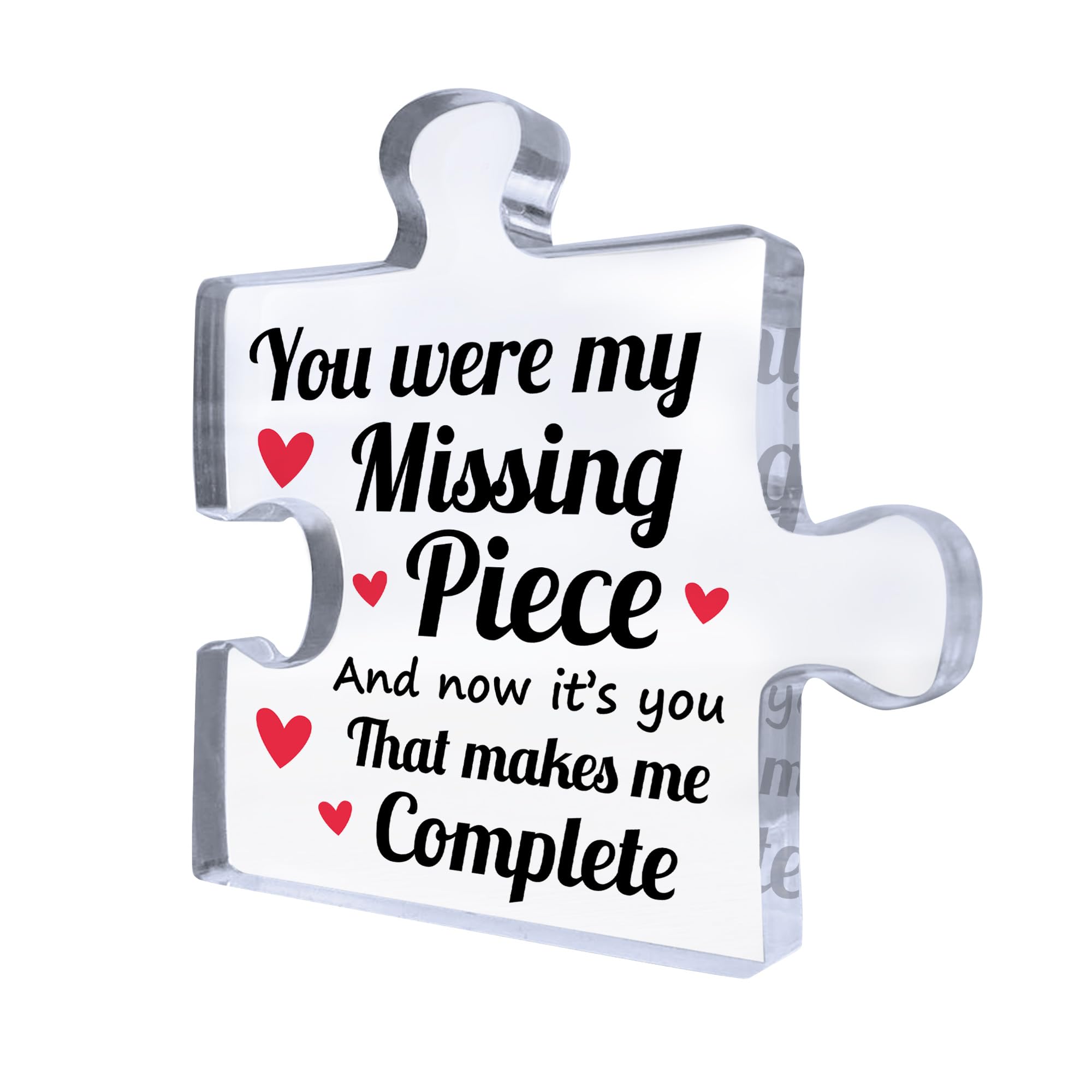 Red Ocean Gift For Boyfriend Girlfriend Husband Wife Missing Piece Make Me Complete Gift For Anniversary Birthday Christmas Couple Gift Thank You Gift For Him Her Romantic Gift For Couple
