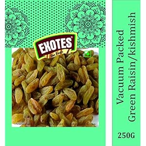 Exotes Premium Dry Fruits (Green Raisins/ Kishmish), 250 g