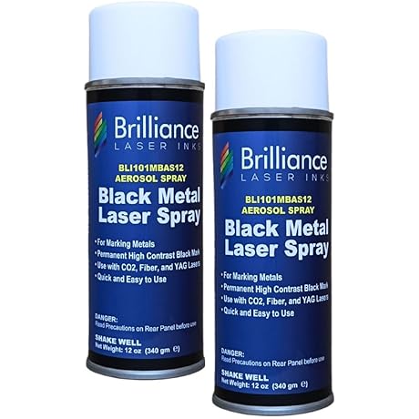 BLI101-12 Oz - Aerosol Black Laser Ink for Metals Marking
