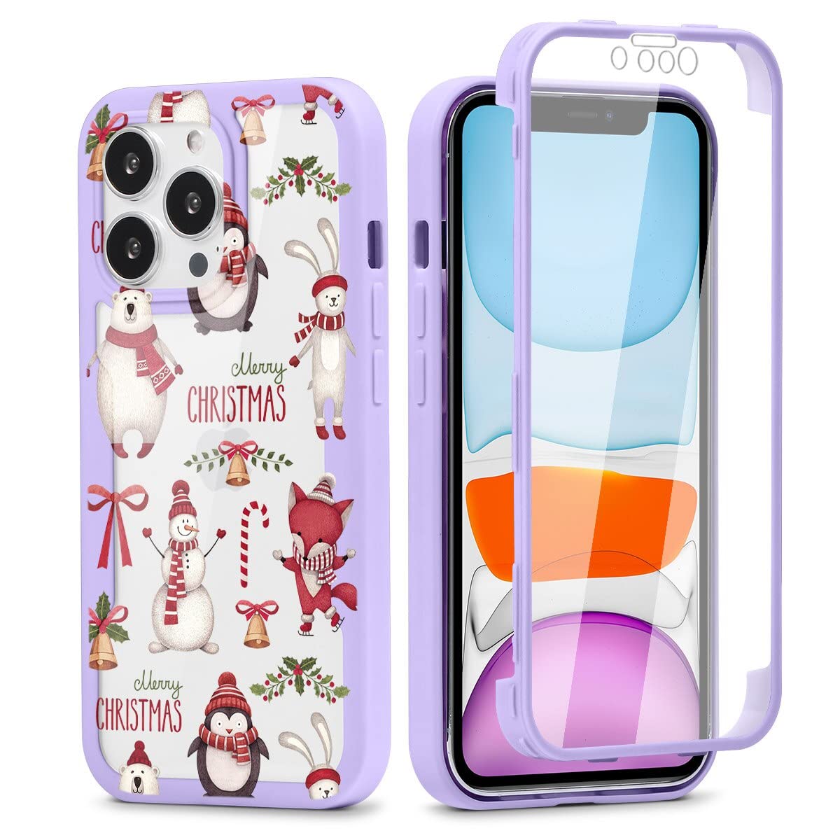 Yoedge Integrale Cover per Apple iPhone 7 Plus/8 Plus 5,5, 360 Gradi Protezione Integrata Dello Schermo Custodie per Cellulari, Trasparente Antiurto Case con Disegno, Cover per iPhone7 Plus, Volpe
