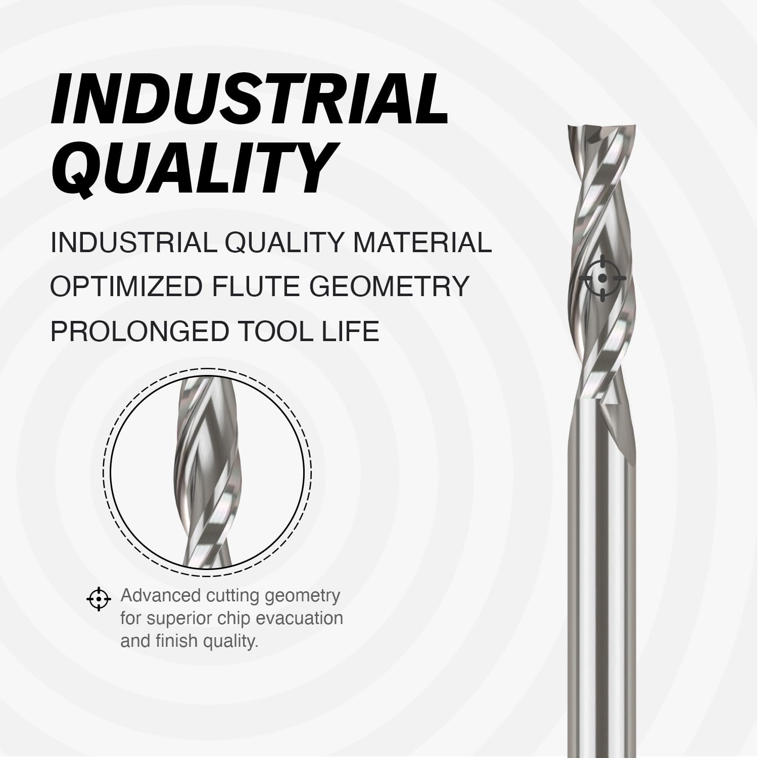 ZahyoX O-Flute Upcut Spiral CNC Router Bit - 3/16" Cutting Dia, 1/4" Shank, Solid Carbide
