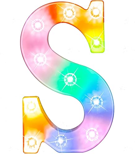 Glintee Letras iluminadas con luces LED de marquesina, que cambian de color, luz nocturna que funciona con pilas, decoración para el hogar, bar,