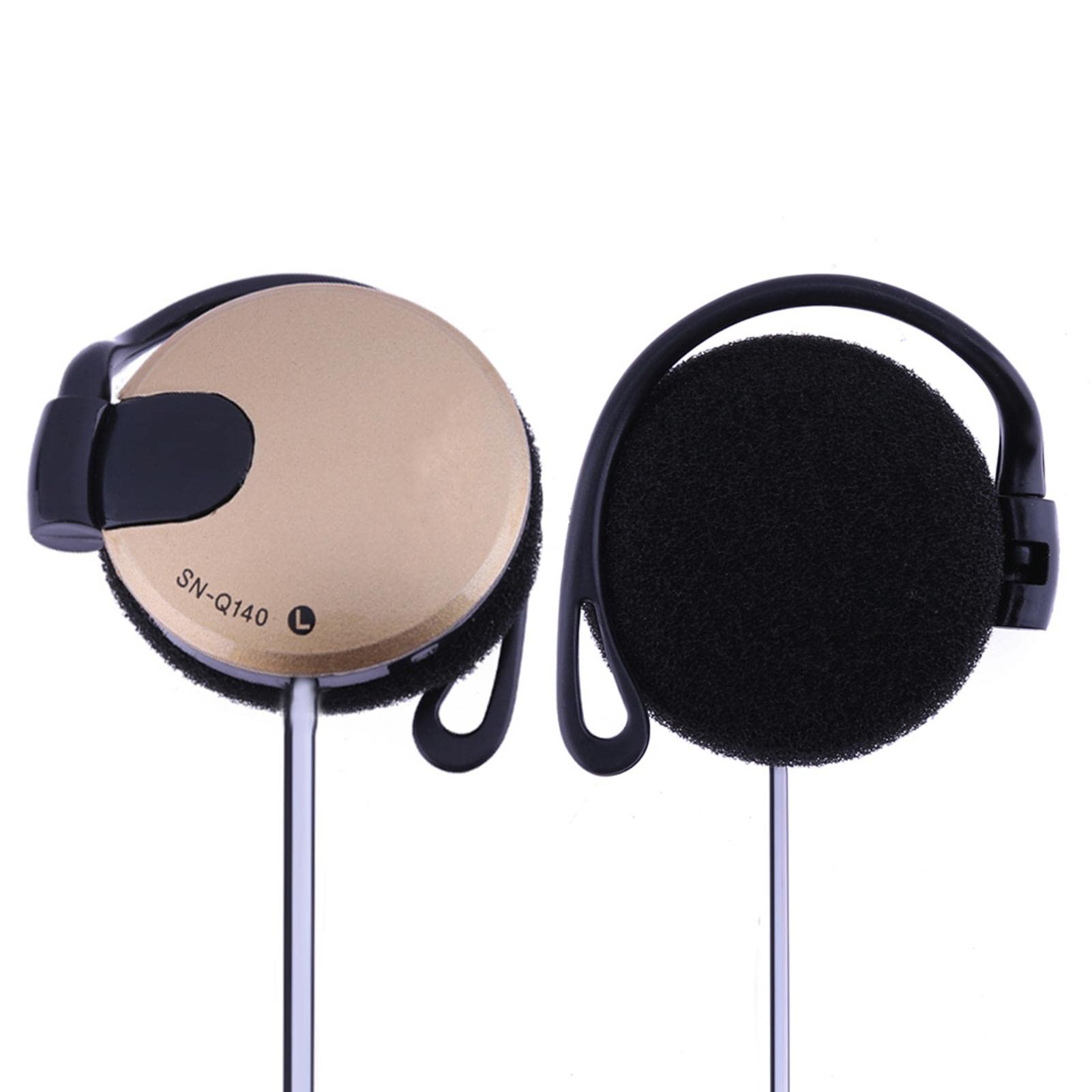 Wired Clip Headphones - 3.5mm Portable Ear Hook Sports Earbuds,Compatible with Mobile Phones for Women and Men Running Hiking Exercising and Daily Life