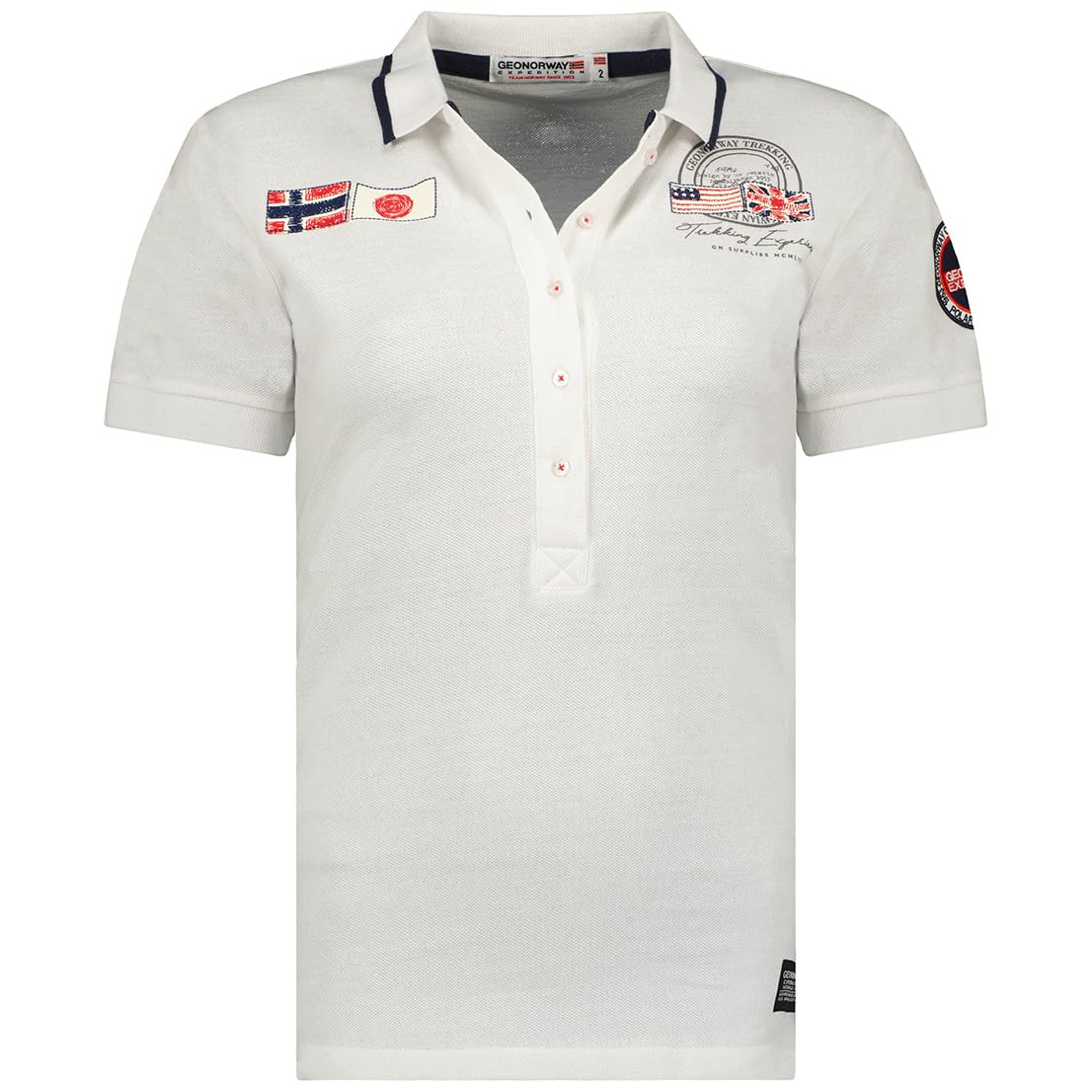 Geographical Norway Women's Karma Lady Polo shirt, Blanc,