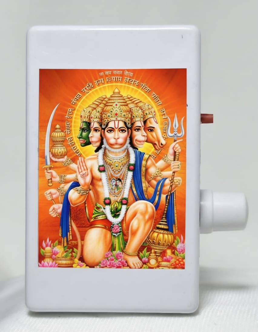 MAHIKA Full Hanuman Chlisa Chanting Device | Gayatri Mantra, Maha Mrityunjaya & Om Namah Shivay Jaap 9-in-1 Hindu Mantra Chanting Box | Continuous Mantra Player for Home, Office & Meditation-image-24