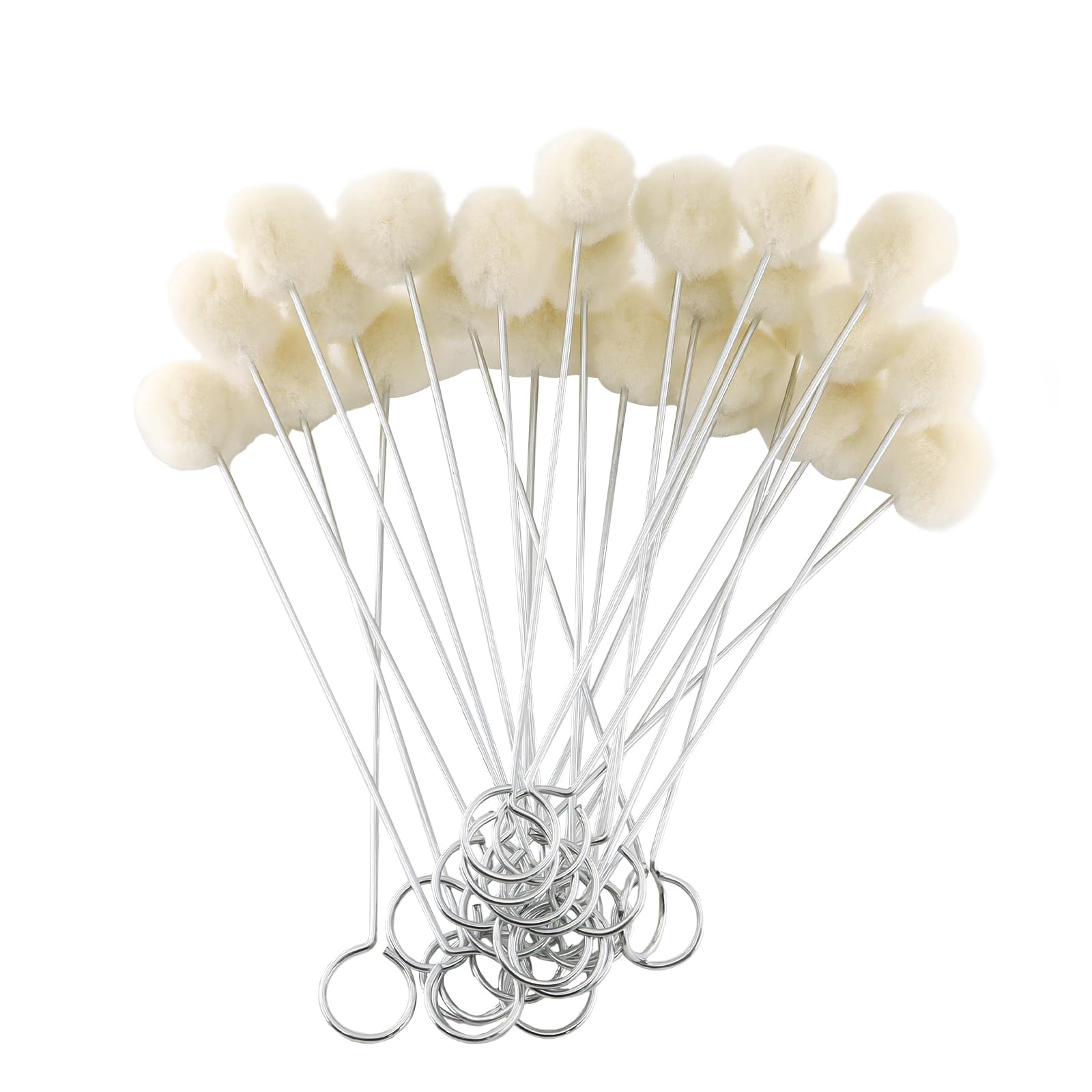 BEASAFY Lot 80 Pinceaux à Bille En Laine – Daubers Teinture Cuir Avec Manches Métal, Outils DIY Artisanat
