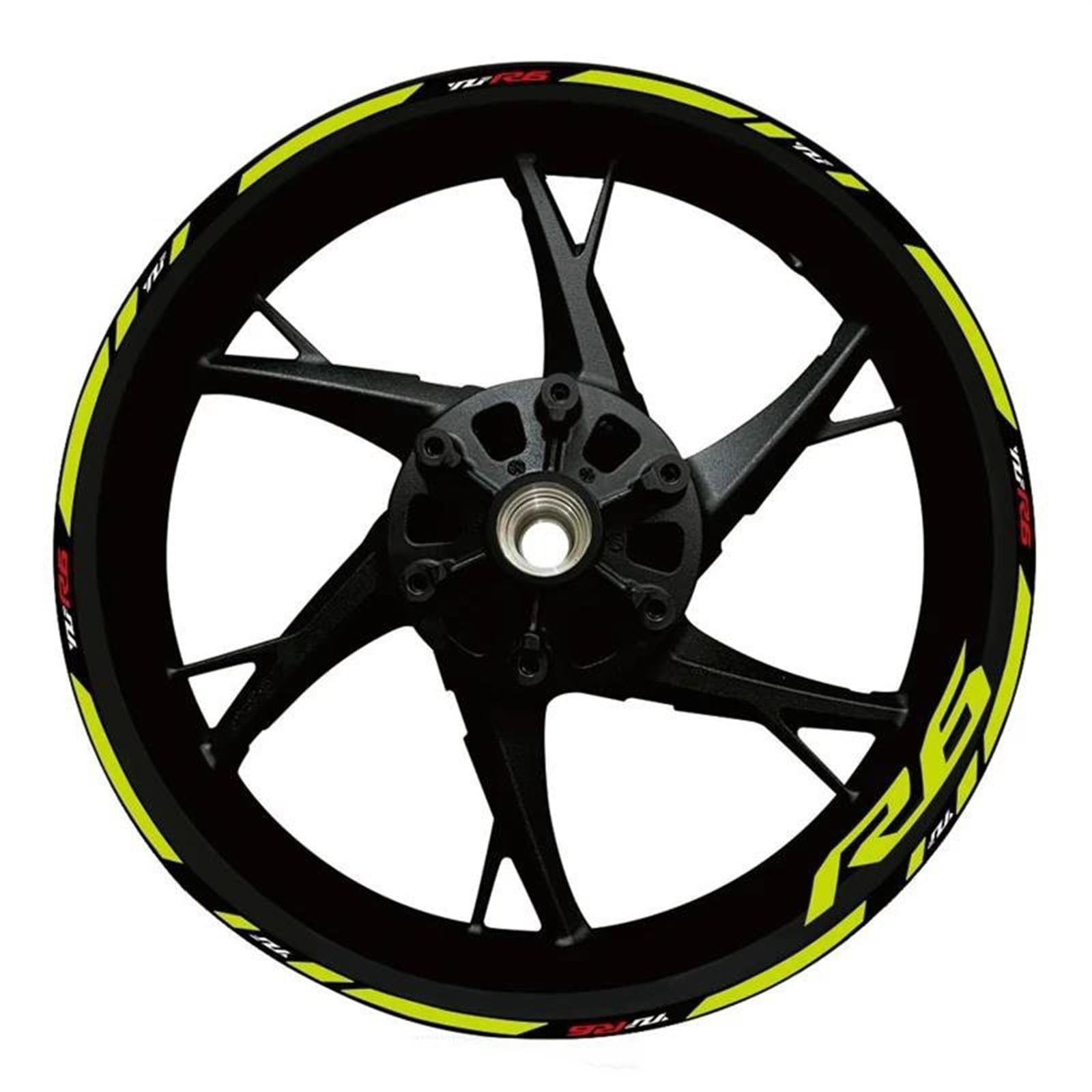 Stickers Motorcycle Wheel Stickers Night Reflective Decorative Rim for Yamaha YZFR6 YZF R6(Style 15)