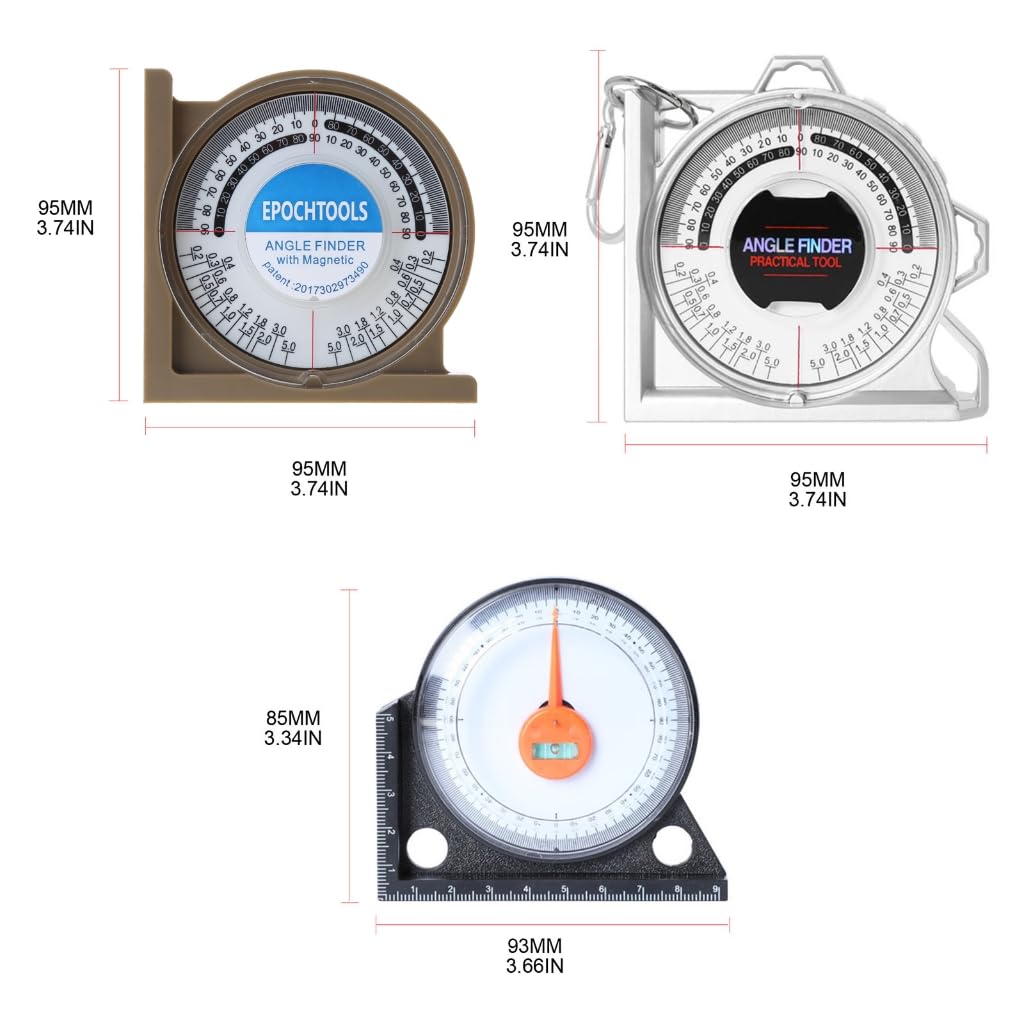 Slope Protractor Inclinometer with Magnetic Base for Interior Decoration