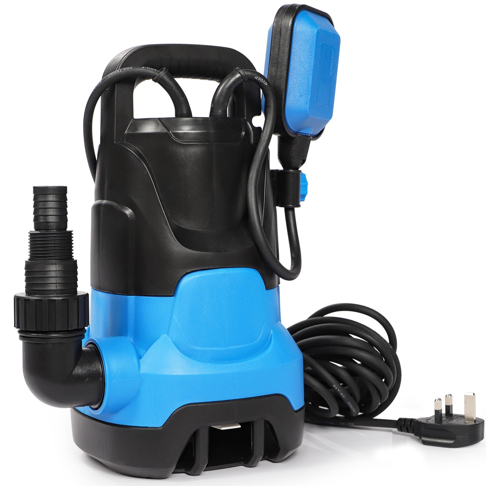 Birtech400w Submersible Water Pump for Dirty and Clean Water,Max Flow 7500L/H Sump Pump with Float Switch,Water Pump to Empty Pool for Garden Pond, Swimming Pool, Ditches,Hot Tub