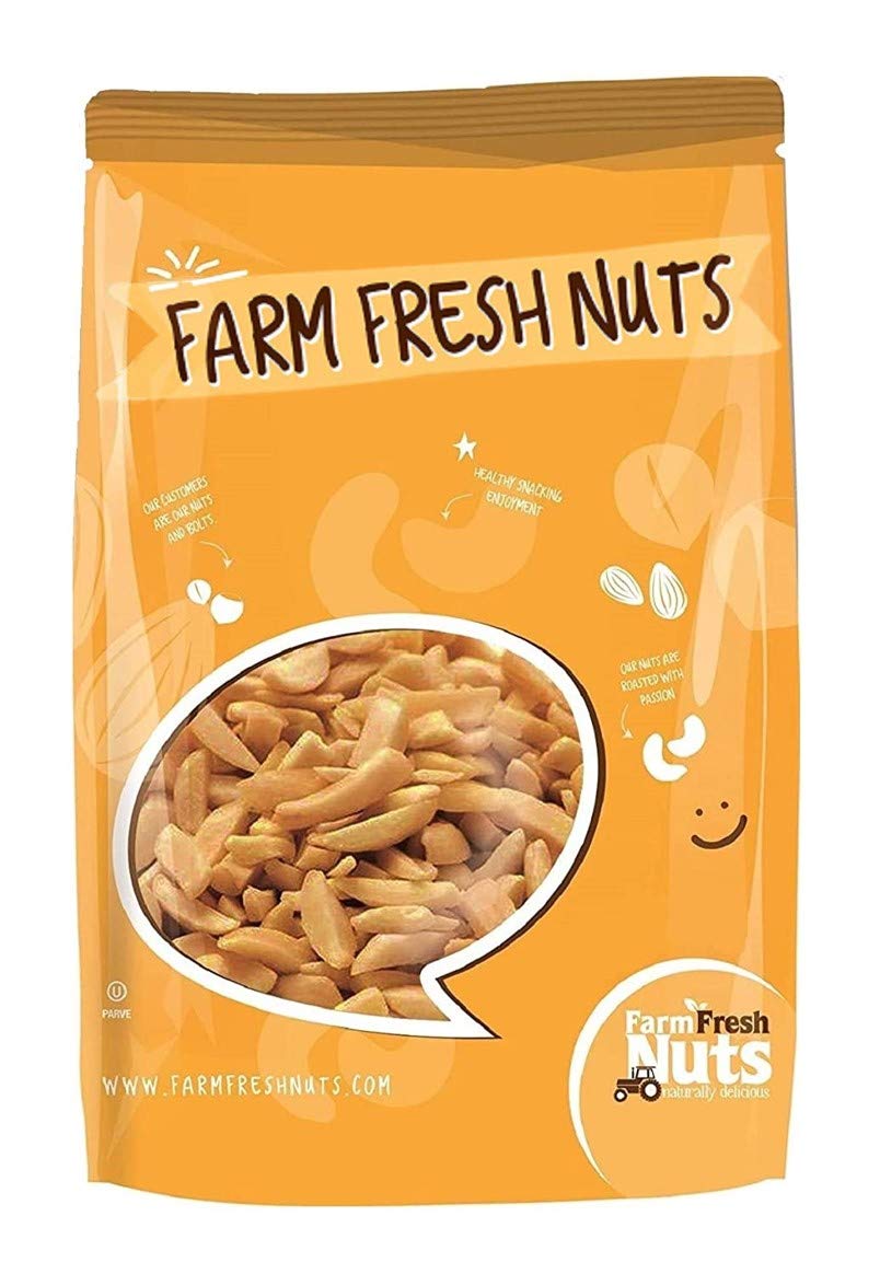 Farm Fresh Nuts Dry Roasted Unsalted Slivered Almonds (2 Lbs.) - Baked in Small Batches for Added Freshness - Vegan & Keto Friendly - Roasted to Perfection - Super Crunchy -