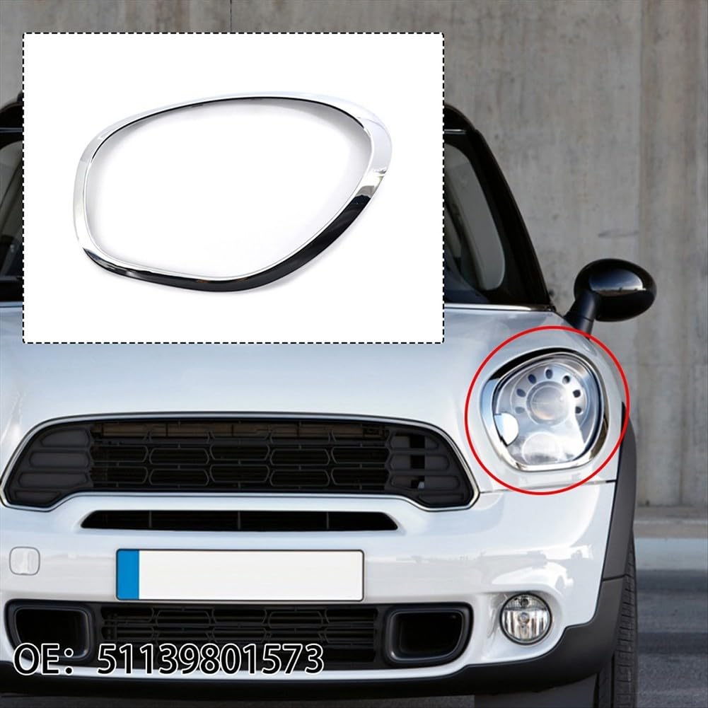 Set di cornici per fari anteriori per Mini Cooper R60 R61 2011 2012 2013 2014 2015 2016 Compatibile con numeri OEM 51139812899 51139812900