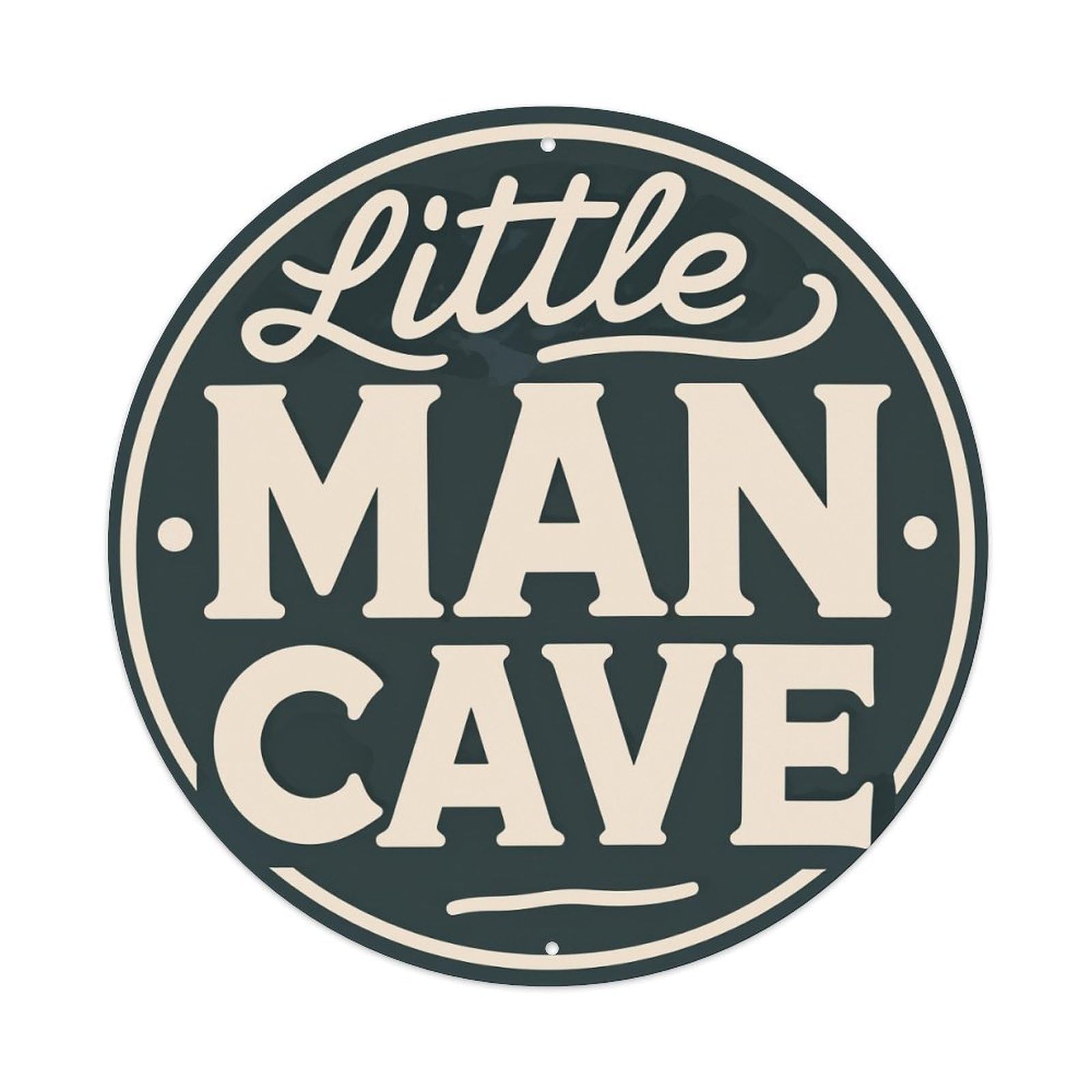 Little Man Cave Sign Metal Tin Sign Vintage Garden Bedroom Cafe Bar Man Cave Home Wall Decor Metal Poster 8x8 inches