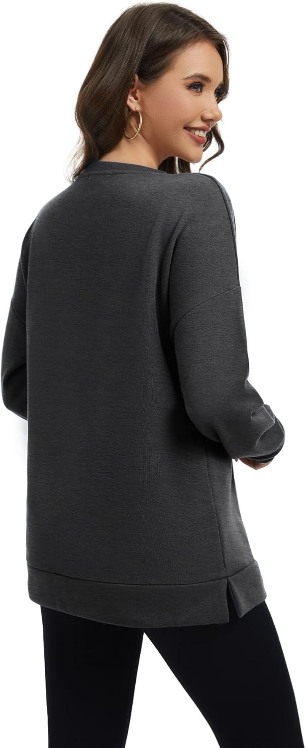 Smallshow Women's Nursing Sweatshirt Tops Fleece Long Sleeve Breastfeeding Clothes - Image 6