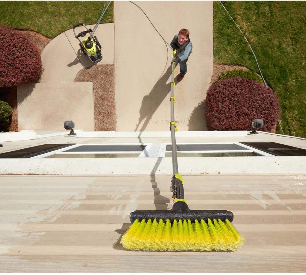 18 ft. Telescoping Extension Pole with Brush for Pressure Washers