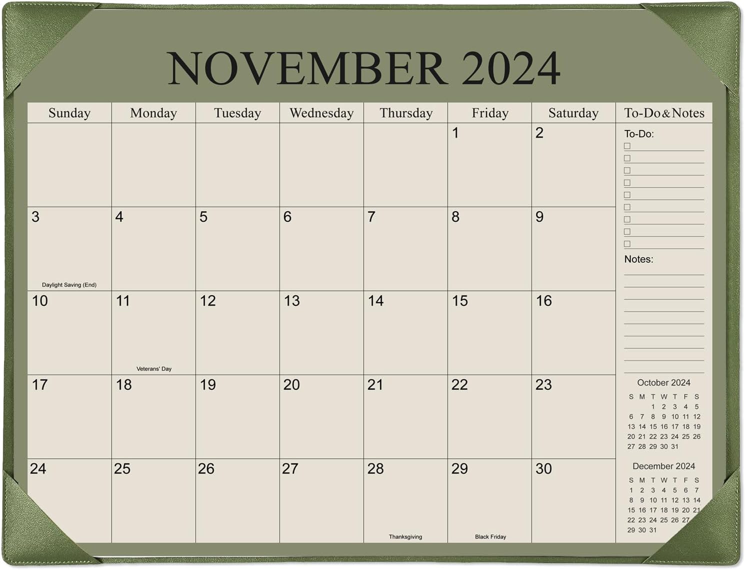Simplified Desk Calendar 20242025 with Desktop Mat, 20